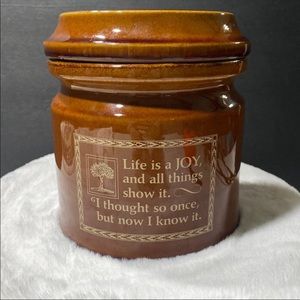 Vintage Aramis Stoneware Cookie Jar Canister